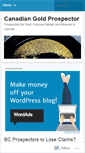 Mobile Screenshot of canadiangoldprospector.wordpress.com