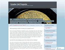 Tablet Screenshot of canadiangoldprospector.wordpress.com
