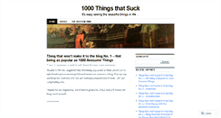 Desktop Screenshot of 1000thingsthatsuck.wordpress.com