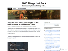 Tablet Screenshot of 1000thingsthatsuck.wordpress.com