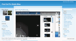 Desktop Screenshot of finalcutprostudioblog.wordpress.com