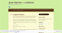 Desktop Screenshot of jbwizobjectivec.wordpress.com