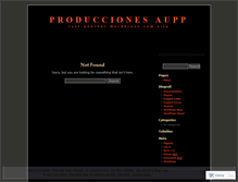 Tablet Screenshot of produccionesaupp.wordpress.com