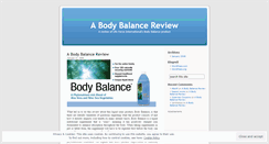 Desktop Screenshot of bodybalance2007.wordpress.com