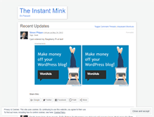 Tablet Screenshot of instamink.wordpress.com