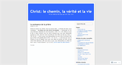 Desktop Screenshot of christlecheminlaveritelavie.wordpress.com