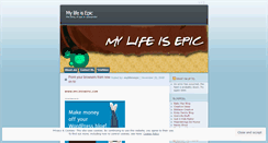 Desktop Screenshot of mylifeisepic.wordpress.com