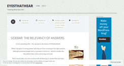 Desktop Screenshot of eyesthathear.wordpress.com