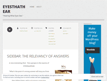 Tablet Screenshot of eyesthathear.wordpress.com