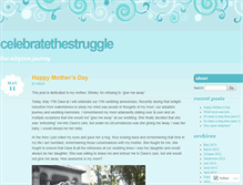 Tablet Screenshot of celebratethestruggle.wordpress.com