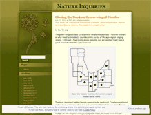 Tablet Screenshot of natureinquiries.wordpress.com