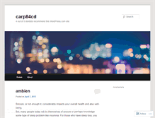 Tablet Screenshot of carp84cd.wordpress.com