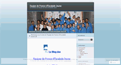 Desktop Screenshot of equipedefrancejeunedescalade.wordpress.com