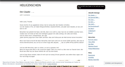 Desktop Screenshot of heiligenschein21.wordpress.com