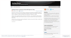 Desktop Screenshot of hackingfinance.wordpress.com
