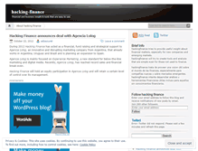 Tablet Screenshot of hackingfinance.wordpress.com