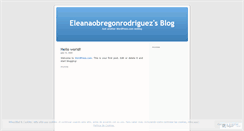 Desktop Screenshot of eleanaobregonrodriguez.wordpress.com