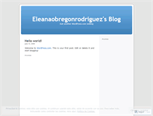 Tablet Screenshot of eleanaobregonrodriguez.wordpress.com