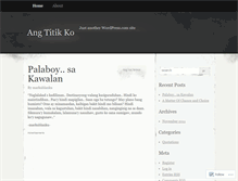 Tablet Screenshot of angtitikko.wordpress.com