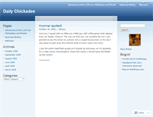 Tablet Screenshot of dailychickadee.wordpress.com