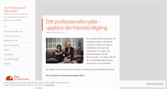 Desktop Screenshot of dittprofessionellarykte.wordpress.com
