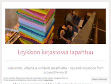 Tablet Screenshot of loykkionkirjastossatapahtuu.wordpress.com