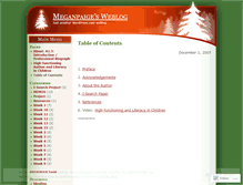 Tablet Screenshot of meganpaige.wordpress.com