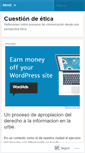 Mobile Screenshot of cuestiondeetica.wordpress.com