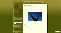 Desktop Screenshot of aminuteathough.wordpress.com