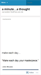 Mobile Screenshot of aminuteathough.wordpress.com