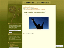 Tablet Screenshot of aminuteathough.wordpress.com