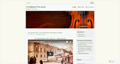 Desktop Screenshot of cuerdasvocales.wordpress.com