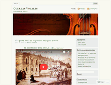 Tablet Screenshot of cuerdasvocales.wordpress.com