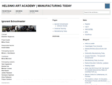 Tablet Screenshot of helsinkiartacademymanufacturingtoday.wordpress.com