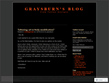 Tablet Screenshot of graysburn.wordpress.com
