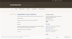 Desktop Screenshot of marinoteacher.wordpress.com
