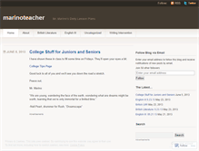 Tablet Screenshot of marinoteacher.wordpress.com