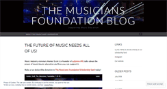 Desktop Screenshot of musiciansfoundation.wordpress.com