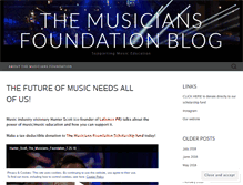 Tablet Screenshot of musiciansfoundation.wordpress.com