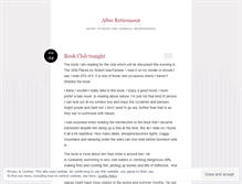 Tablet Screenshot of afterretirement.wordpress.com