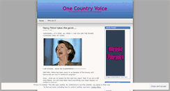 Desktop Screenshot of onecountryvoice.wordpress.com