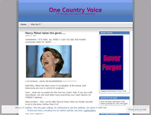 Tablet Screenshot of onecountryvoice.wordpress.com