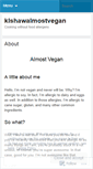 Mobile Screenshot of klshawalmostvegan.wordpress.com
