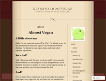 Tablet Screenshot of klshawalmostvegan.wordpress.com