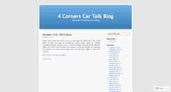 Desktop Screenshot of 4cornerscartalk.wordpress.com