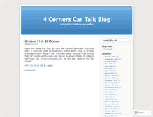 Tablet Screenshot of 4cornerscartalk.wordpress.com