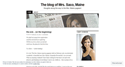 Desktop Screenshot of mrssacomaine.wordpress.com