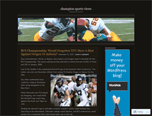 Tablet Screenshot of championsportsviews.wordpress.com