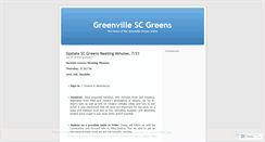 Desktop Screenshot of greenvillegreens.wordpress.com