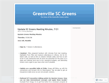 Tablet Screenshot of greenvillegreens.wordpress.com
